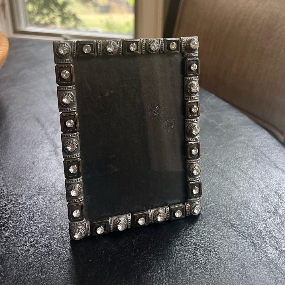 Metal Jeweled Picture Frame - Picture 3 of 6